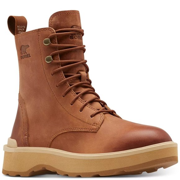 Sorel Hi Line Tan Brown Scorch Lace Up Ankle Boots Booties Shoes Multi Size NEW - Picture 1 of 10
